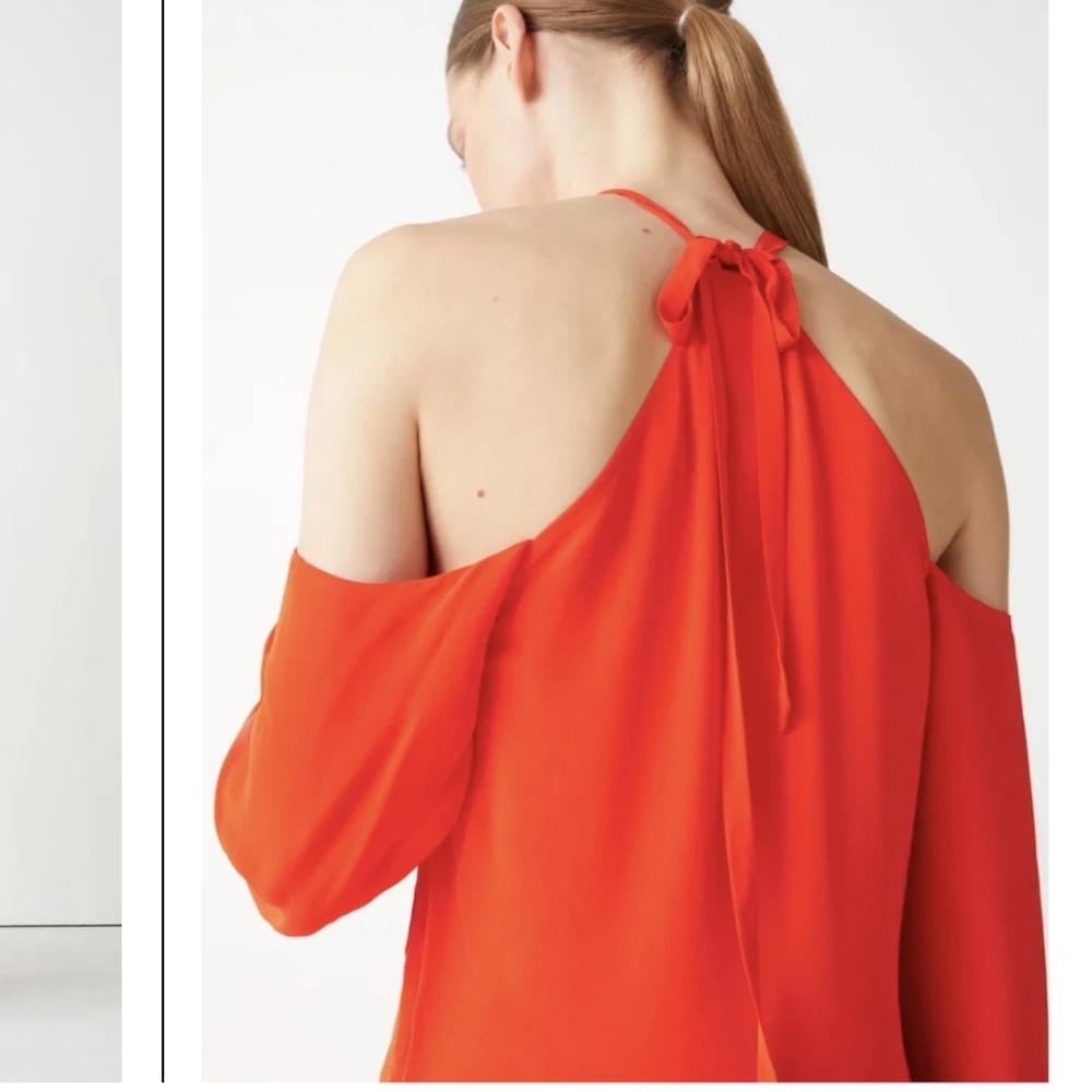 & Other Stories | Off-Shoulder Halter Midi Dress NWT Sz 4 - Picture 4 of 5